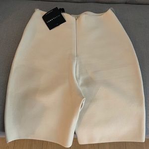 JLuxlabel bandage high waist shorts in cream, S